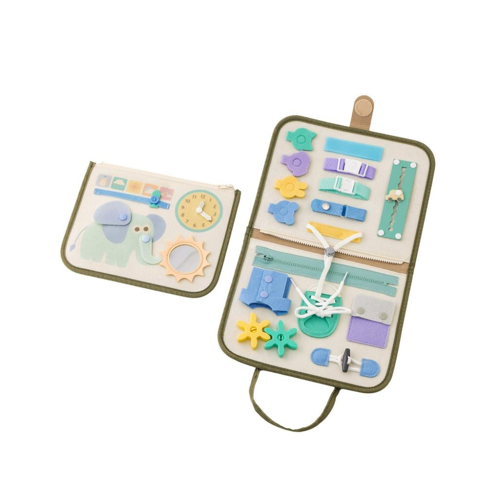 【快速出貨開發票】新款3coins 寶寶忙碌書 知育遊戲書 知育玩具 感官遊戲 小肌肉訓練 寶寶布書 手部練習 魔鬼氈-細節圖6