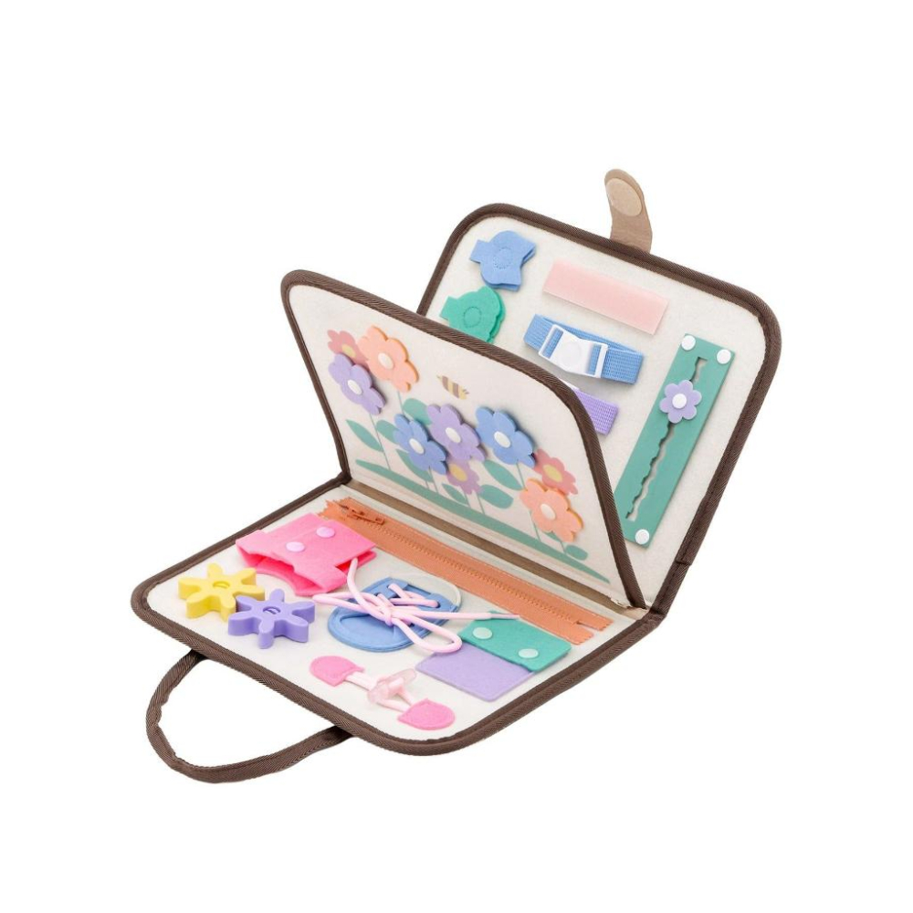 【快速出貨開發票】新款3coins 寶寶忙碌書 知育遊戲書 知育玩具 感官遊戲 小肌肉訓練 寶寶布書 手部練習 魔鬼氈-細節圖8