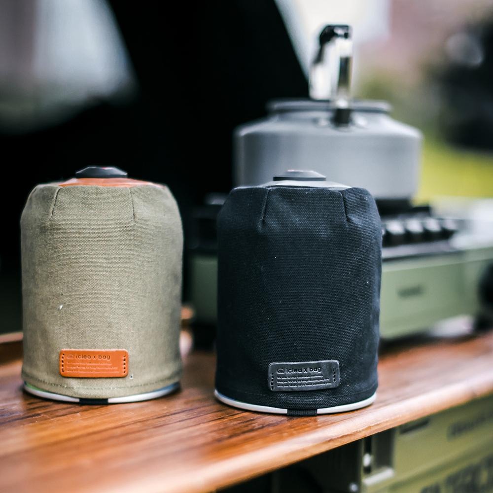 點子包【icleaxbag】高山瓦斯罐套  墨黑色  露營  登山 瓦斯套 台灣製造-細節圖7