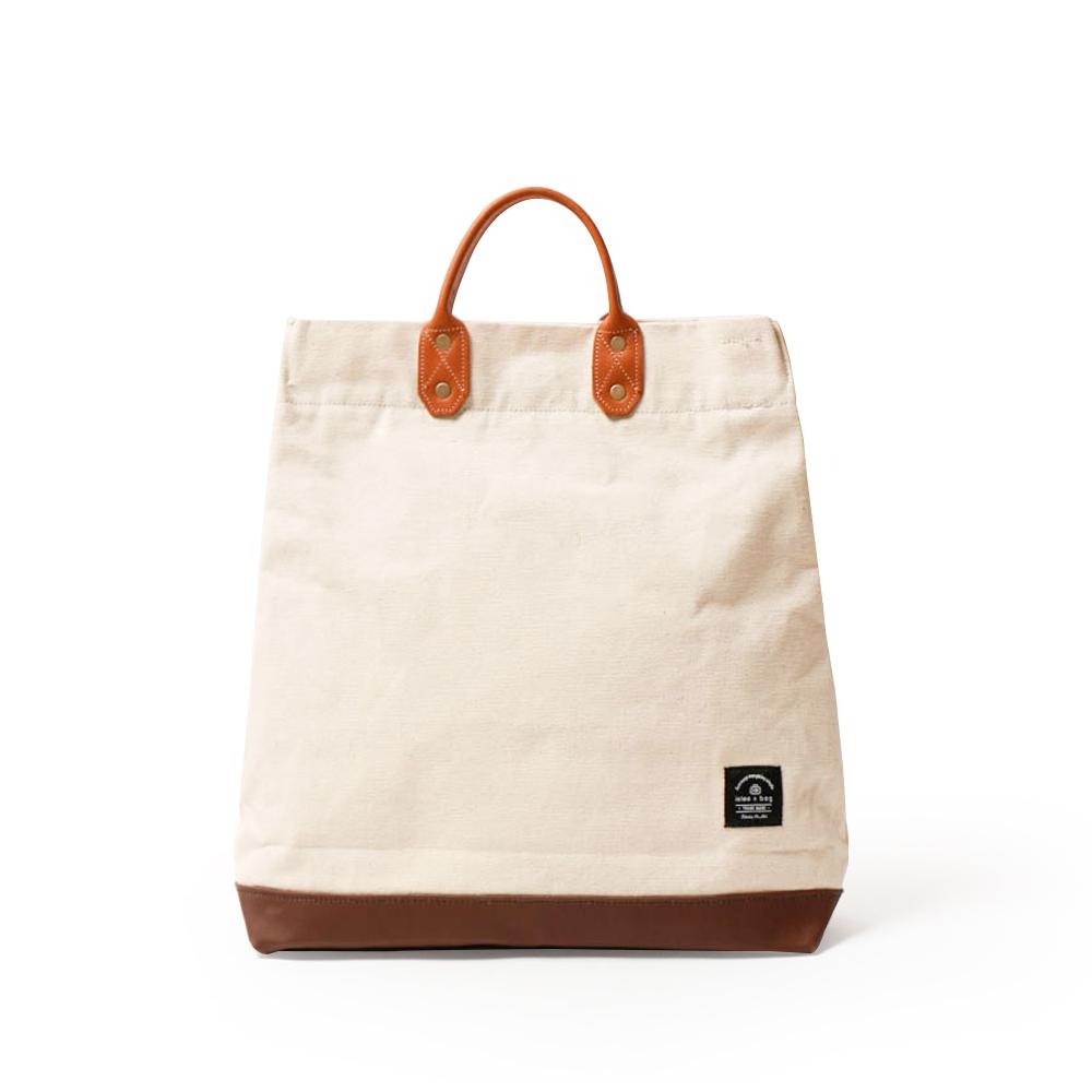 點子包【icleaxbag】簡約L號真皮帆布購物袋 側背包 A4裝得下 可拆式背帶  台灣製造-細節圖3