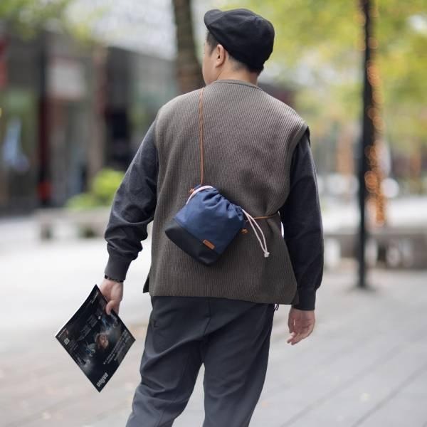 點子包【icleaxbag】束口小廢包 側背包 可拆式皮繩 手提肩背都能用 現貨 台灣製造-細節圖3