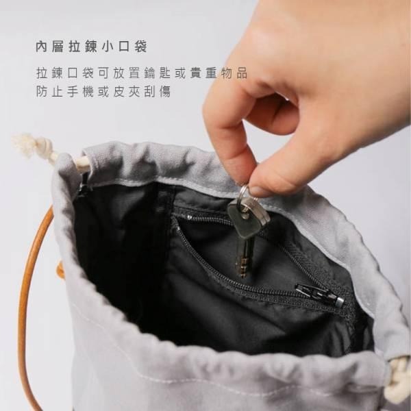 點子包【icleaxbag】束口小廢包 側背包 可拆式皮繩 手提肩背都能用 現貨 台灣製造-細節圖4