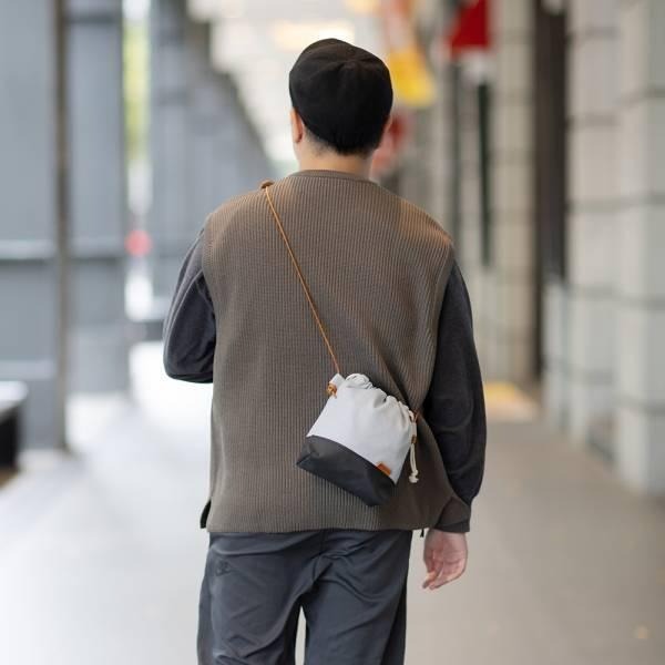 點子包【icleaxbag】束口小廢包 側背包 可拆式皮繩 手提肩背都能用 現貨 台灣製造-細節圖7