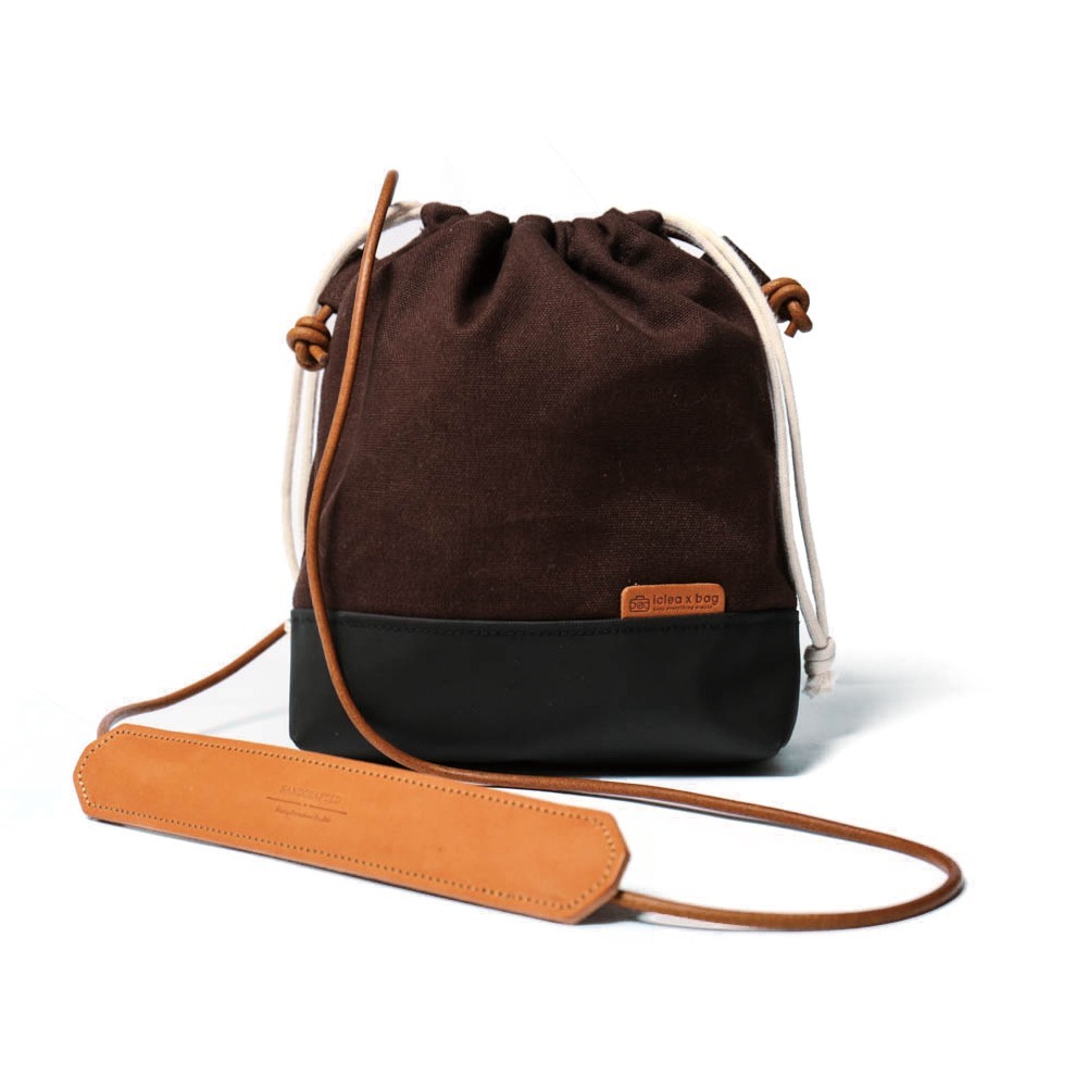 點子包【icleaxbag】束口小廢包 側背包 可拆式皮繩 手提肩背都能用 現貨 台灣製造-細節圖9
