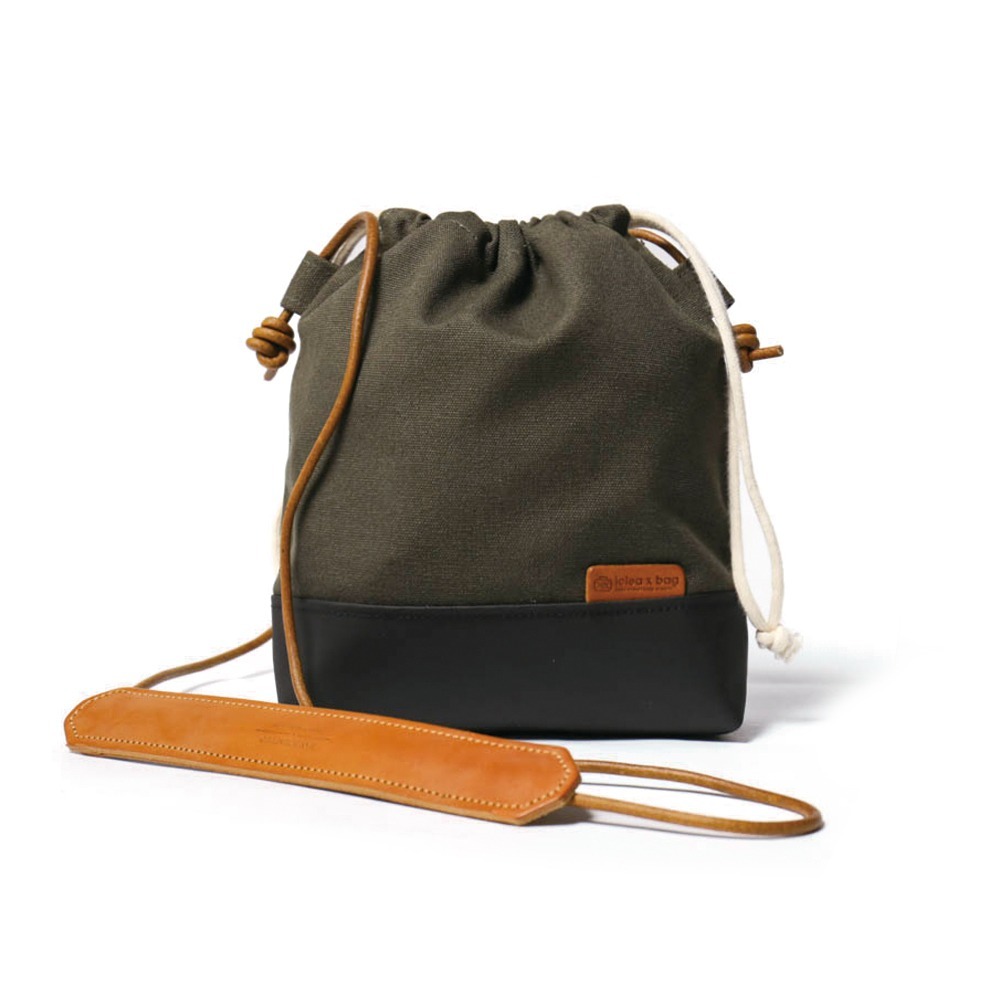 點子包【icleaxbag】束口小廢包 側背包 可拆式皮繩 手提肩背都能用 現貨 台灣製造-細節圖10