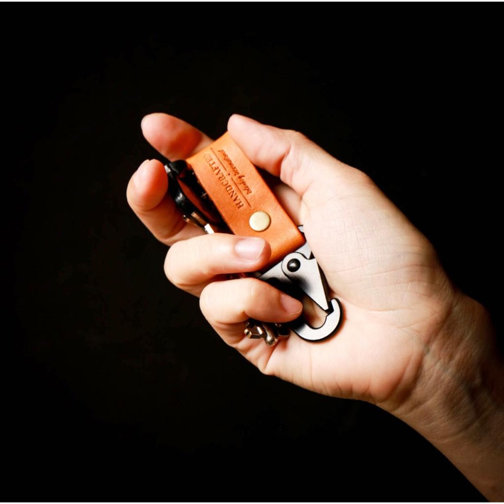 點子包【icleaxbag】戶外手工牛皮鑰匙圈 鑰匙環 可掛式 台灣製造-細節圖3