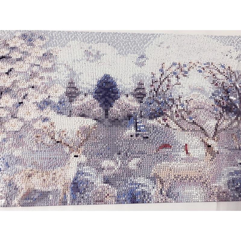 💕2days國際美妝精品💕💎（含運開發票）自行錶框（已完成圖案）客廳簡約麋鹿九魚圖十字繡新款5D鑽石繡大幅100*40-細節圖4