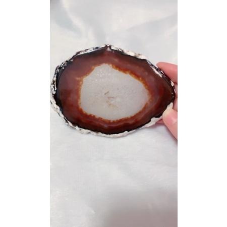 【2days國際美妝台灣現貨】玉石瑪瑙墊 瑪瑙片 粉晶墊 封蠟專用墊 天然瑪瑙 印章墊 火漆脫模 火漆 封蠟墊-細節圖2