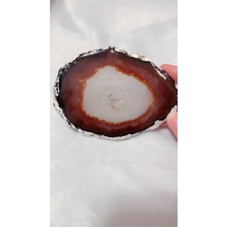 【2days國際美妝台灣現貨】玉石瑪瑙墊 瑪瑙片 粉晶墊 封蠟專用墊 天然瑪瑙 印章墊 火漆脫模 火漆 封蠟墊-細節圖3