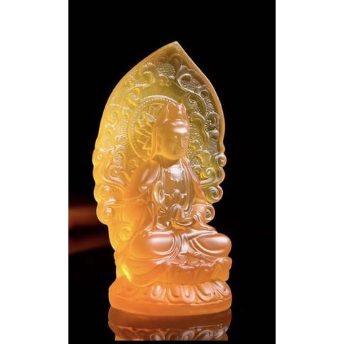 ❒2days國際美妝🔮娑婆三圣琉璃佛像擺件地藏王觀音菩家居供奉擺件-細節圖4