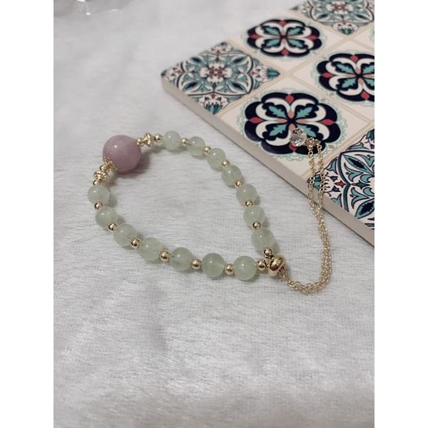 🐯2days國際美妝🔥現貨🔥淡紫薰衣草紫水晶手鍊助學業星星月亮手飾招桃花銅鍍金水晶手鍊-細節圖4