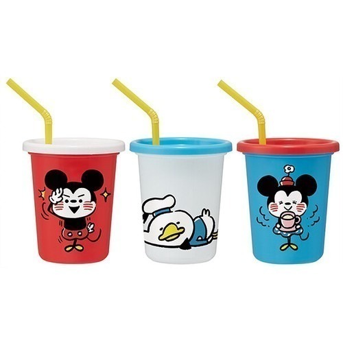 [MBB🇯🇵現貨附發票]日本SKATER 防漏吸管杯附蓋三入組 320ml  吸管水杯 兒童水杯 維尼 庫洛米 角落生物-規格圖4