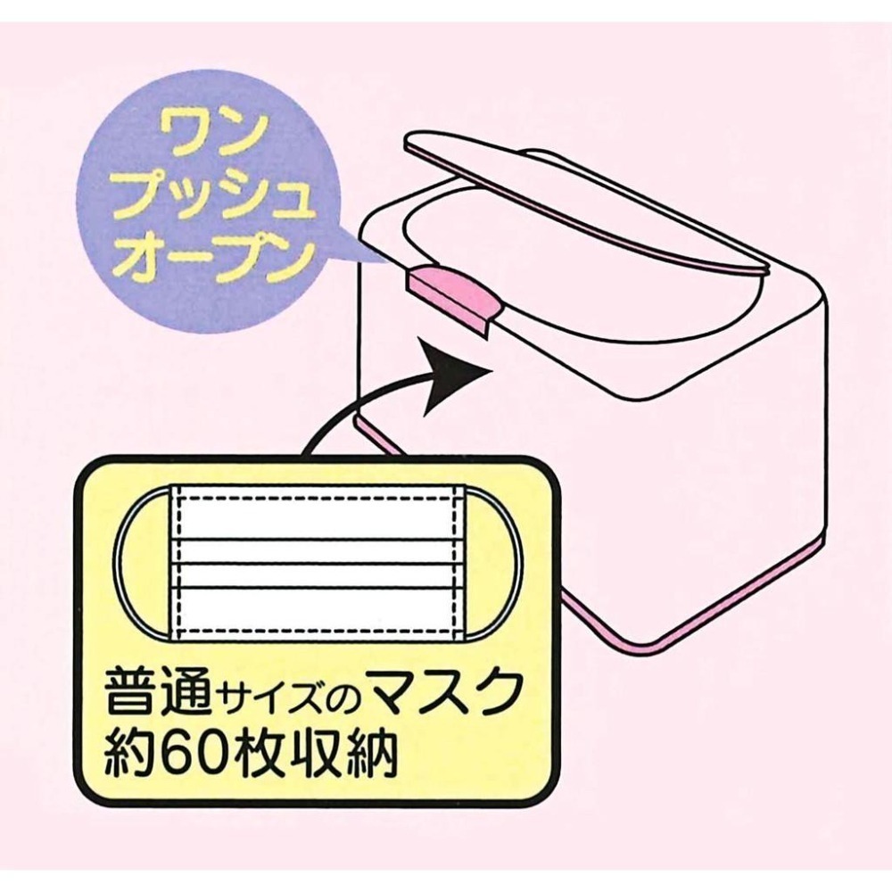 [MBB🇯🇵現貨附發票]日本SKATER掀蓋口罩收納盒 保存盒 防塵 口罩收納盒 KITTY MIKEY 口罩保護-細節圖2