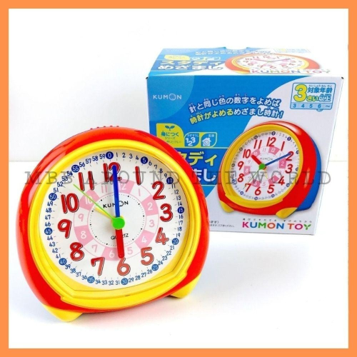 [MBB🇯🇵現貨附發票]日本KUMON 學習時鐘+鬧鐘 功文 公文 教學 桌上型時鐘 認識時間 時針 分針