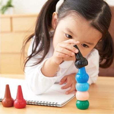 [MBB🇯🇵現貨附發票]日本AOZORA Baby color兒童安全無毒蠟筆 幼兒蠟筆 12色 6色 馬卡龍 積木蠟筆-細節圖2