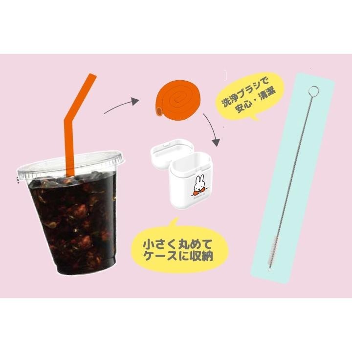 [MBB🇯🇵現貨附發票]日本 Hashy 環保收納式 矽膠吸管 環保吸管 吉伊卡哇 庫洛米 附收納盒 吸管刷-細節圖6