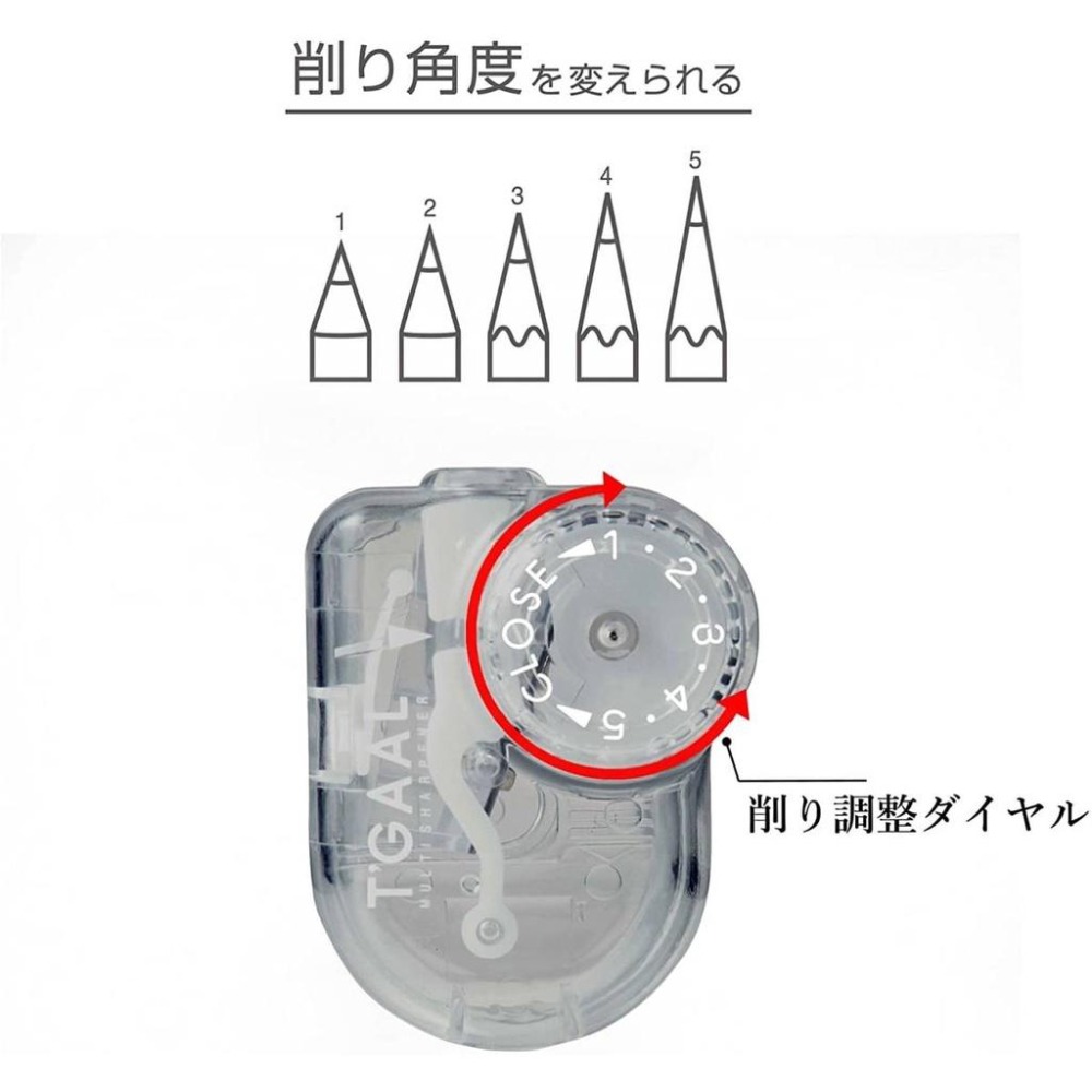 [MBB🇯🇵現貨附發票]日本KUTSUWA  STAD T’GAAL五段輕便削鉛筆機 可調節粗細 RS017 削筆器-細節圖5