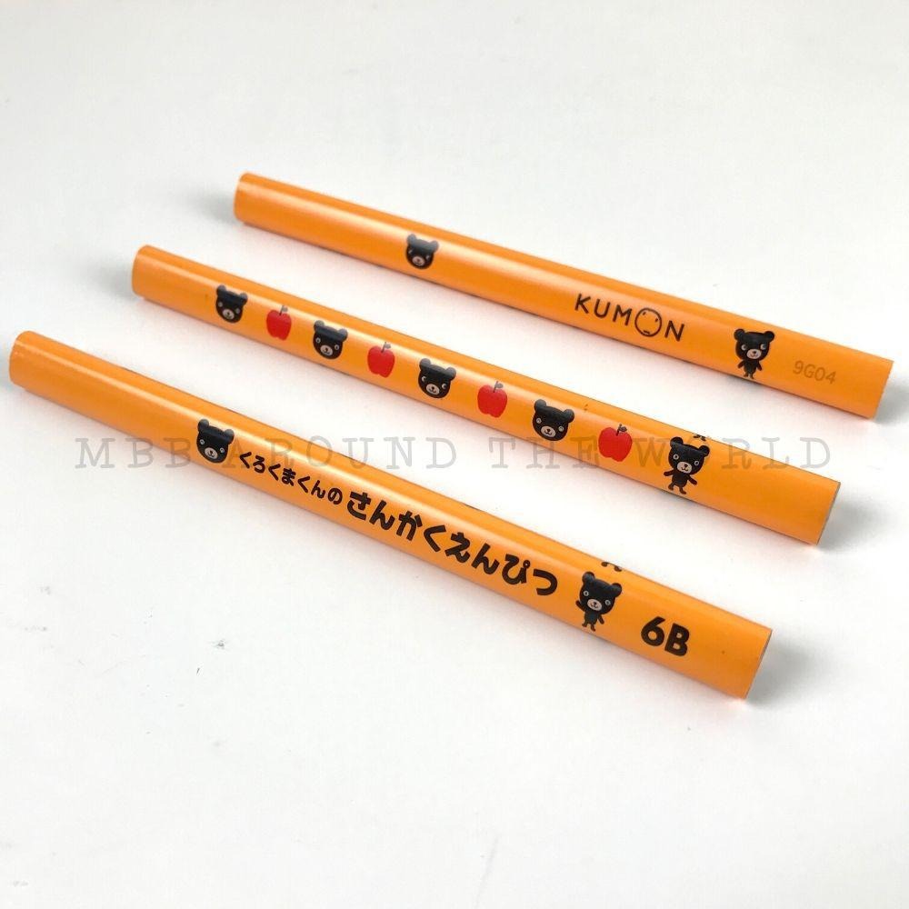 [MBB🇯🇵現貨附發票]日本 KUMON 功文 小黑熊  6B 三角鉛筆 黑熊君 幼兒鉛筆 大三角鉛筆-細節圖2
