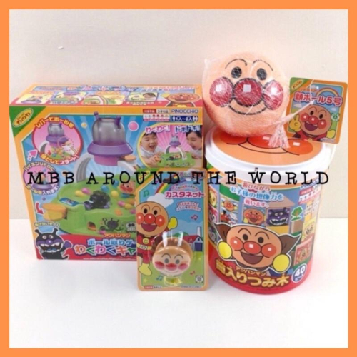 [MBB🇯🇵現貨附發票]日本 麵包超人 4in1玩具超值包 積木 響板 5號球 桌遊 UFO ANPANMAN 生日禮物