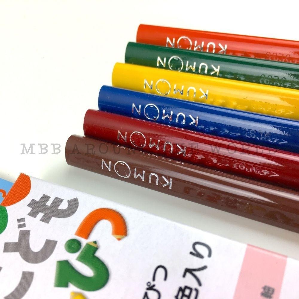 [MBB🇯🇵現貨附發票]日本 KUMON 功文 三角彩色鉛筆 6色 公文 色鉛筆 公文式 粗三角色鉛筆-細節圖4