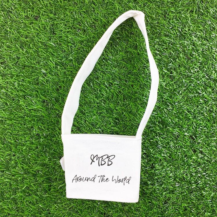 [MBB🇹🇼現貨]MBB萌寶寶代購工作室訂製款帆布飲料提袋 附吸管收納-細節圖2