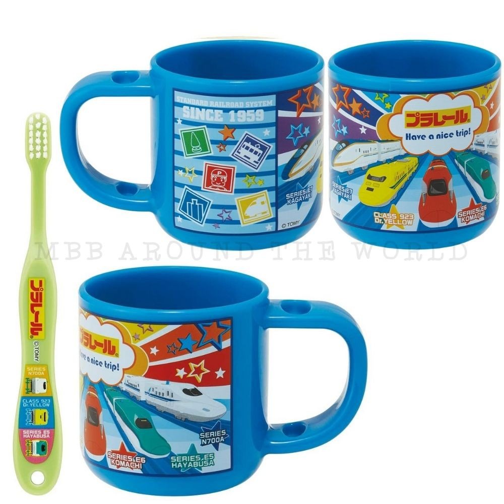 [MBB🇯🇵現貨附發票]日本 Skater 牙刷杯組 附3-5y牙刷 漱口杯 幼兒牙刷 KTB5-規格圖6