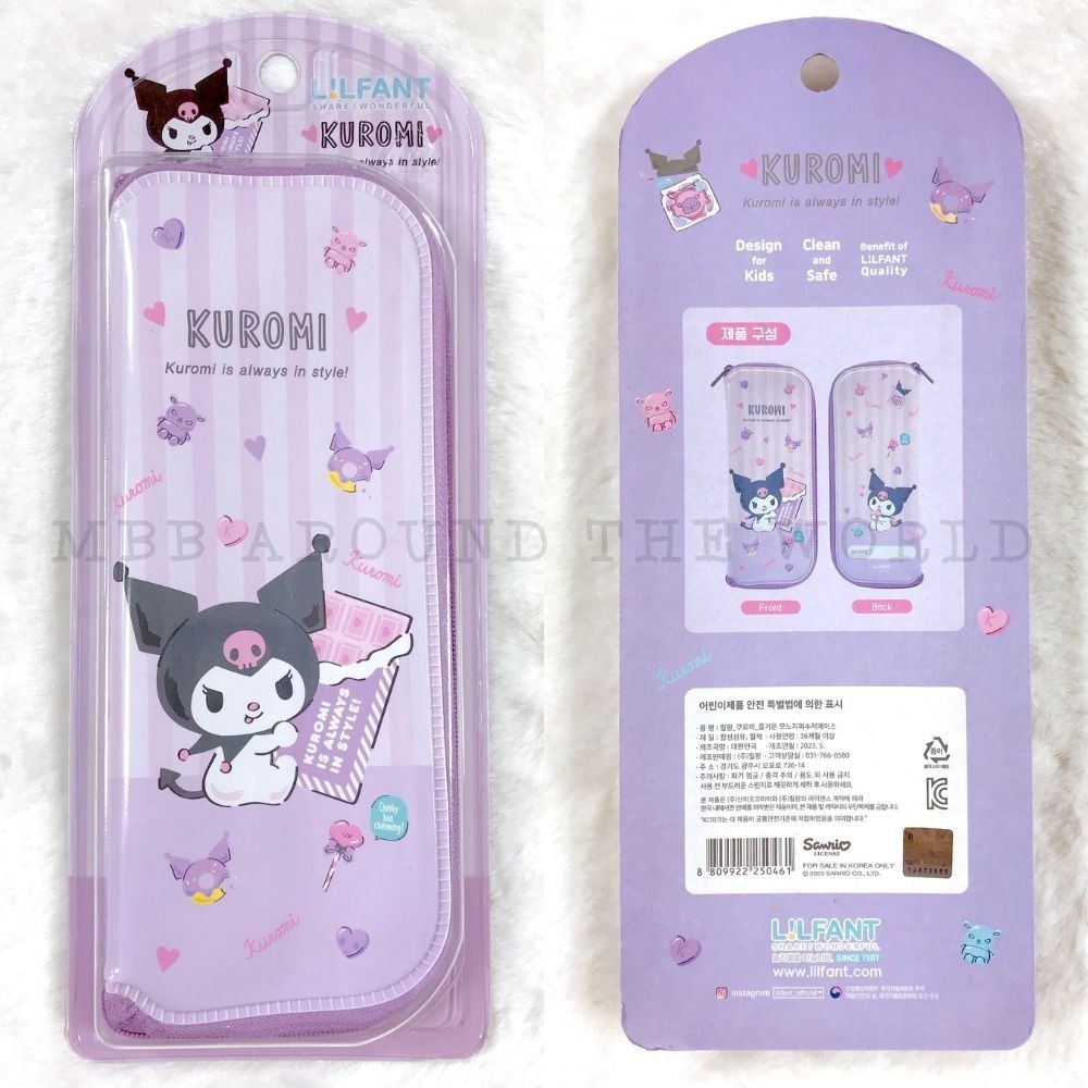 [MBB🇰🇷現貨附發票]韓國卡通防水兒童餐具袋 PVC餐具袋 餐具收納 庫洛米 美樂蒂 角落生物-規格圖3