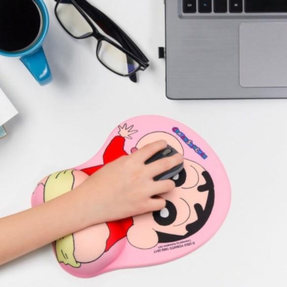[MBB🇰🇷現貨附發票]韓國 蠟筆小新 立體護腕滑鼠墊 3D 滑鼠墊-細節圖3