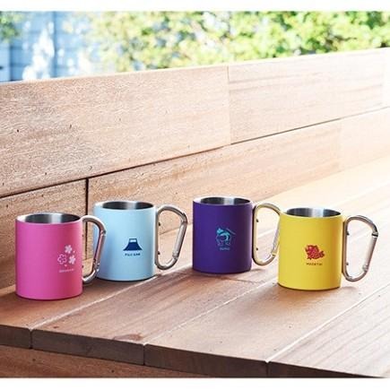 [MBB🇯🇵現貨附發票]日本圖案不鏽鋼登山扣杯 露營杯 不鏽鋼杯 日式 圖騰 登山扣環 富士山 達摩 水杯-細節圖4