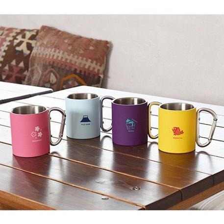 [MBB🇯🇵現貨附發票]日本圖案不鏽鋼登山扣杯 露營杯 不鏽鋼杯 日式 圖騰 登山扣環 富士山 達摩 水杯-細節圖5