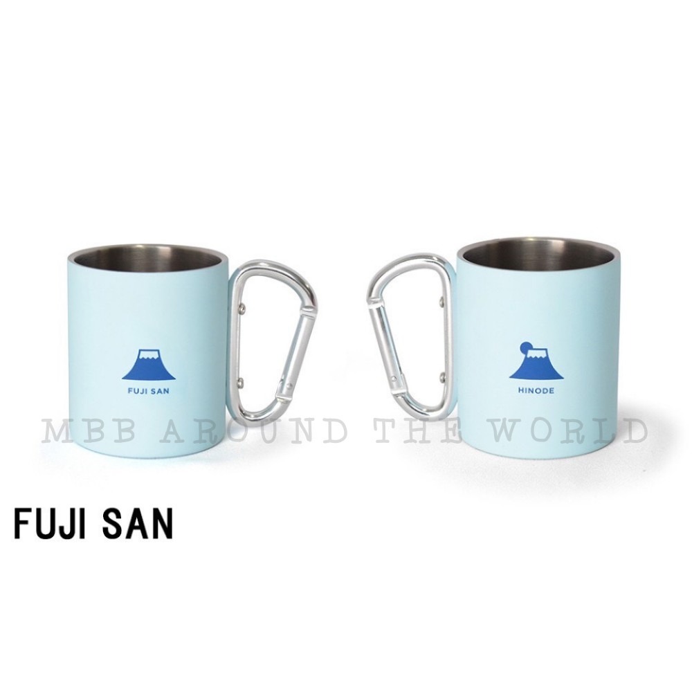 [MBB🇯🇵現貨附發票]日本圖案不鏽鋼登山扣杯 露營杯 不鏽鋼杯 日式 圖騰 登山扣環 富士山 達摩 水杯-規格圖9