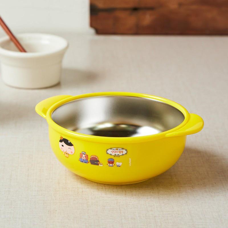 [MBB🇰🇷現貨附發票]韓國 屁屁偵探 不鏽鋼防燙餐碗 兒童餐具 隔熱餐碗 兒童碗-細節圖2