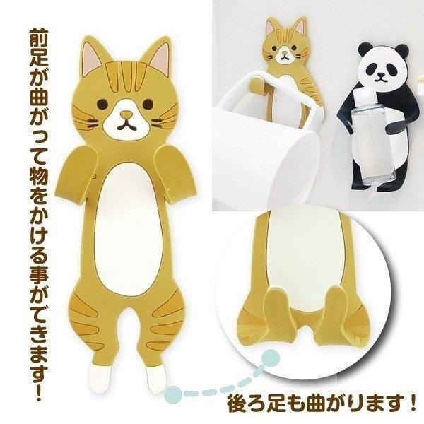 [MBB🇯🇵現貨附發票]日本Sticky Hook Friends 可愛動物系收納無痕掛勾 浴室掛勾 置物架 貓咪掛勾-細節圖3