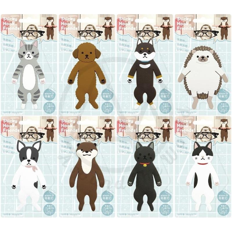 [MBB🇯🇵現貨附發票]日本Sticky Hook Friends 可愛動物系收納無痕掛勾 浴室掛勾 置物架 貓咪掛勾-細節圖7
