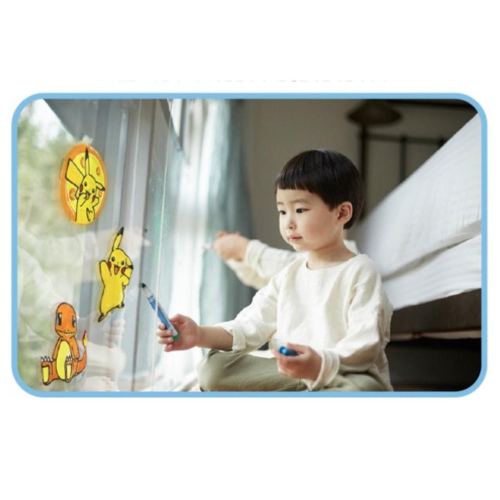 [MBB🇰🇷現貨附發票]韓國 JONGIE NARA 彩繪玻璃膠 免烤膠畫玻璃畫貼紙DIY 寶可夢 PORORO 鯊魚寶-細節圖9