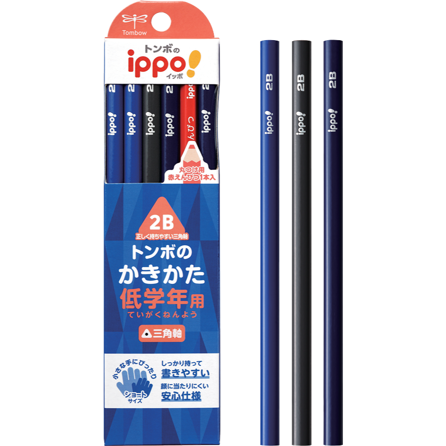 [MBB🇯🇵現貨附發票]日本 TOMBOW蜻蜓牌ippo!學生鉛筆 B 2B 三角 六角 可刻姓名 一步 兒童鉛筆-規格圖8