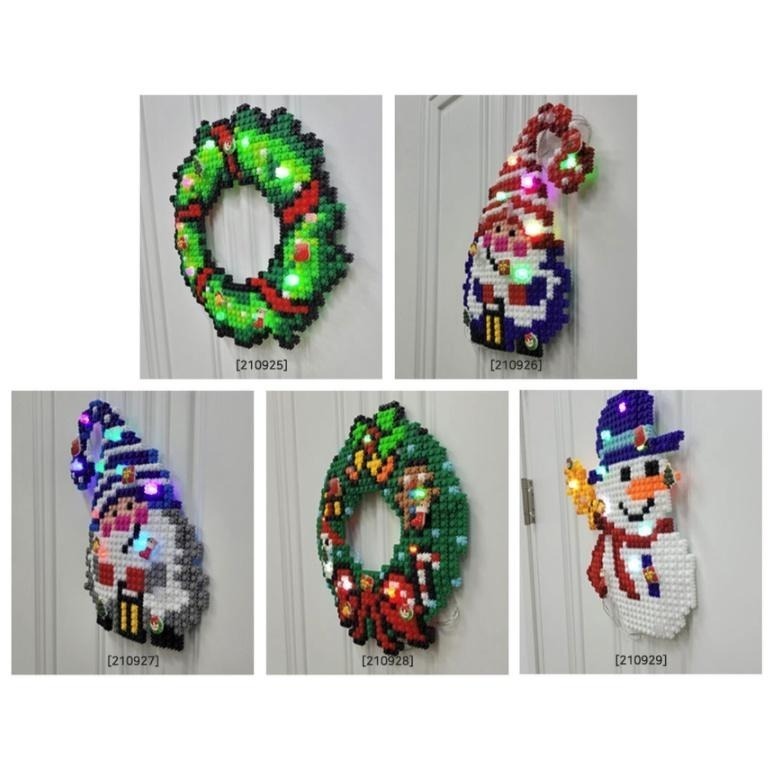 [MBB🇰🇷現貨附發票]韓國 LED聖誕拼豆積木10mm擺飾DIY組 雪人 聖誕花圈 聖誕節 聖誕禮物-細節圖3