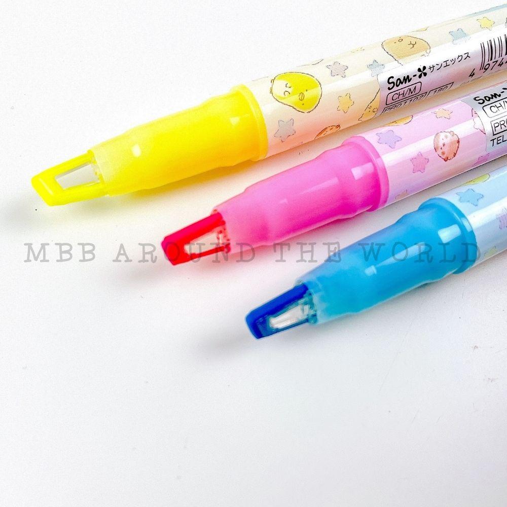 [MBB🇯🇵現貨附發票]日本 UNI PROPUS WINDOW 角落生物雙頭螢光筆 三色任選 透明視窗-細節圖3