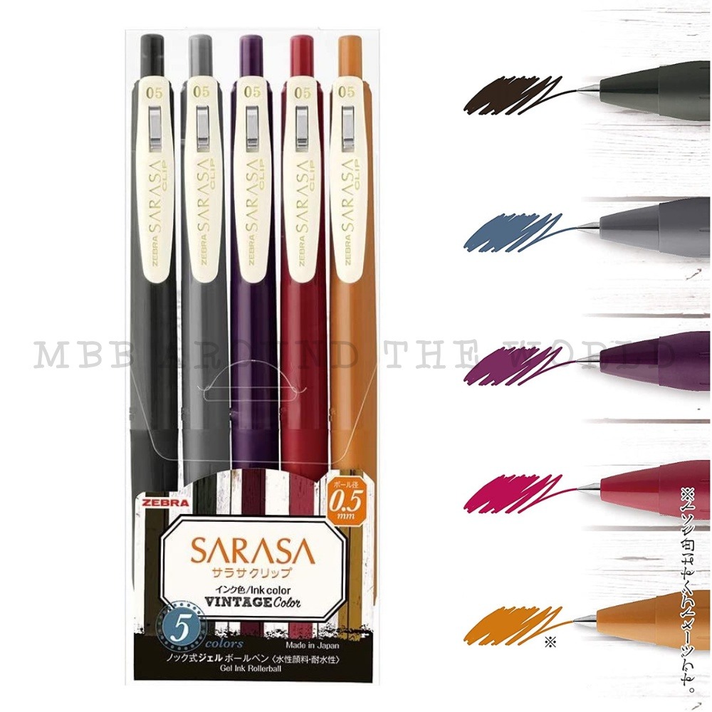 [MBB🇯🇵現貨附發票]日本 ZEBRA SARASA CLIP 典雅風鋼珠筆 0.5mm 復古色系VINTAGE-規格圖9