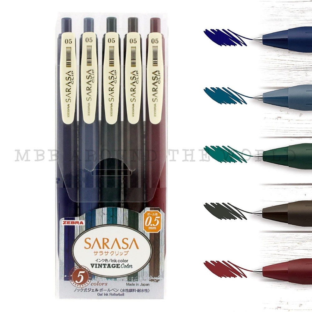 [MBB🇯🇵現貨附發票]日本 ZEBRA SARASA CLIP 典雅風鋼珠筆 0.5mm 復古色系VINTAGE-規格圖9