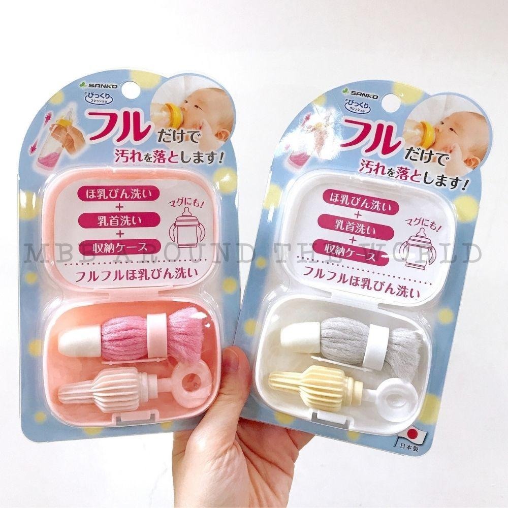 [MBB🇯🇵現貨附發票]日本 Sanko 攜帶式魔法奶瓶刷組 水瓶清潔刷 奶瓶清潔 奶嘴刷 旅行奶瓶刷-細節圖9