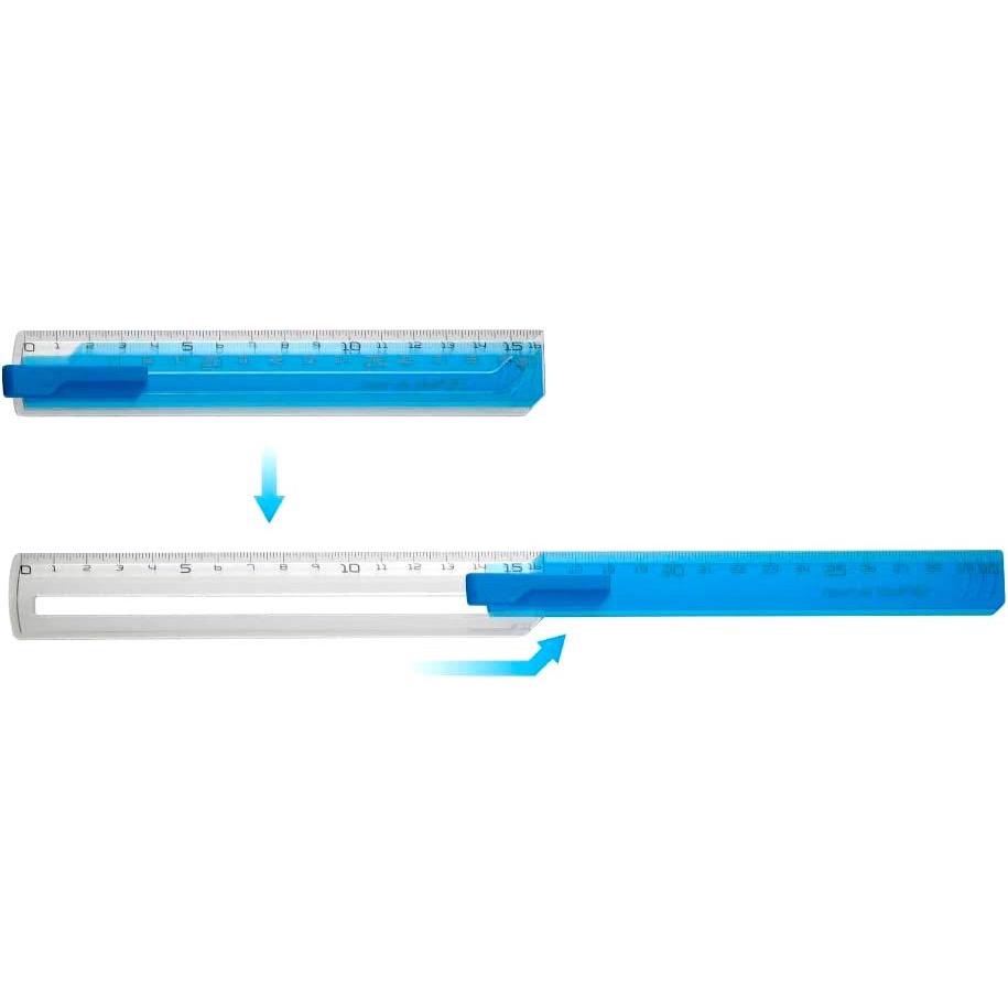 [MBB🇯🇵現貨附發票]日本 SONIC 16⇔30公分 伸縮式直尺 SK-499  伸縮尺 直尺-細節圖3