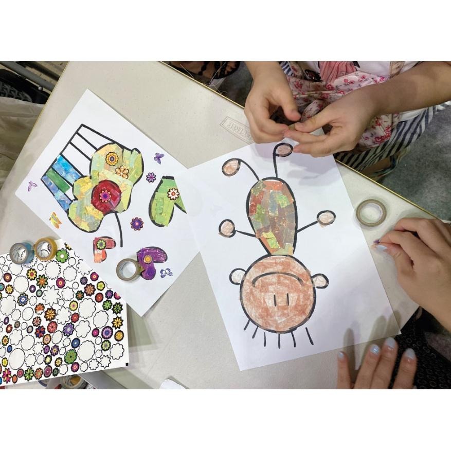 [MBB🇰🇷現貨附發票]韓國 Sinwoo 藝術紙膠帶著色組12色 紙膠帶 拼貼畫 馬賽克-細節圖8