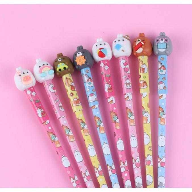 [MBB🇰🇷現貨附發票]韓國 萌浪兔 鉛筆筆蓋 文具組 MOLANG 公仔筆套-細節圖5