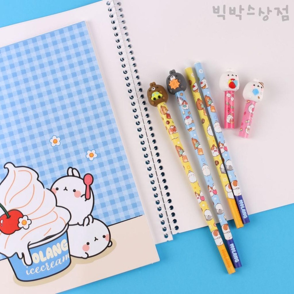 [MBB🇰🇷現貨附發票]韓國 萌浪兔 鉛筆筆蓋 文具組 MOLANG 公仔筆套-細節圖6
