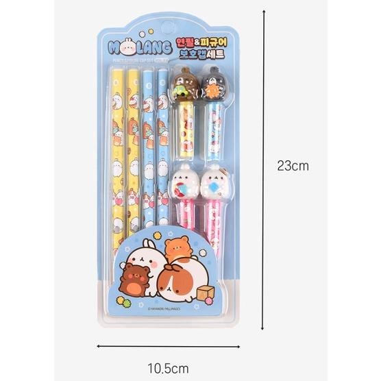 [MBB🇰🇷現貨附發票]韓國 萌浪兔 鉛筆筆蓋 文具組 MOLANG 公仔筆套-細節圖9
