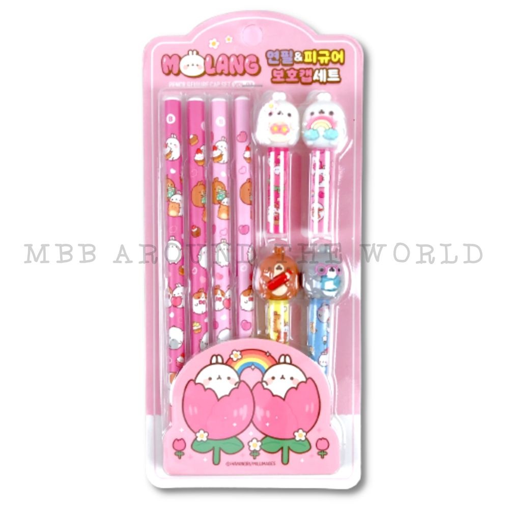[MBB🇰🇷現貨附發票]韓國 萌浪兔 鉛筆筆蓋 文具組 MOLANG 公仔筆套-規格圖9
