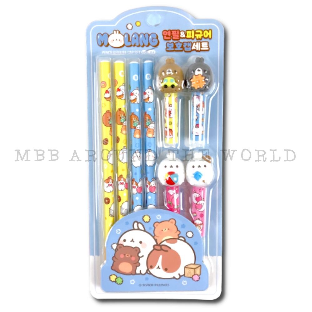 [MBB🇰🇷現貨附發票]韓國 萌浪兔 鉛筆筆蓋 文具組 MOLANG 公仔筆套-規格圖9