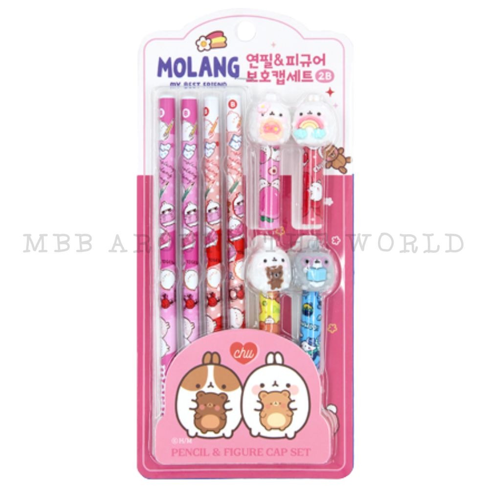 [MBB🇰🇷現貨附發票]韓國 萌浪兔 鉛筆筆蓋 文具組 MOLANG 公仔筆套-規格圖9