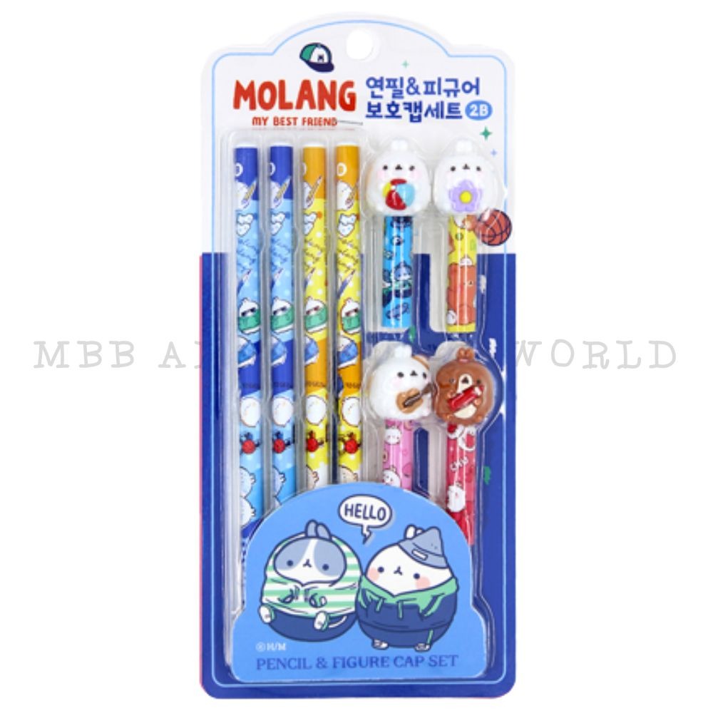 [MBB🇰🇷現貨附發票]韓國 萌浪兔 鉛筆筆蓋 文具組 MOLANG 公仔筆套-規格圖9